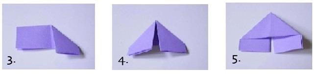 Модульная звезда оригами-заверните к середине